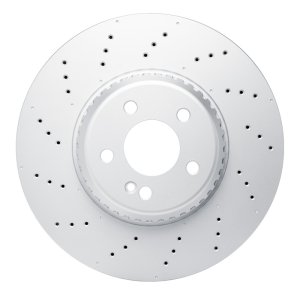Mercedes-Benz C300 Brake Rotor (1) - Front - R1 Concepts - Drilled Carbon Alloy GeoMET - `22-`25